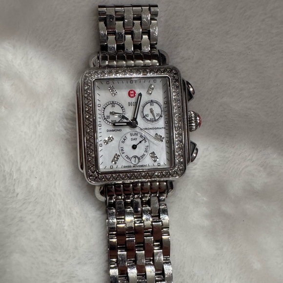 Michele Deco Stainless Diamond Watch - Picture 8 of 10